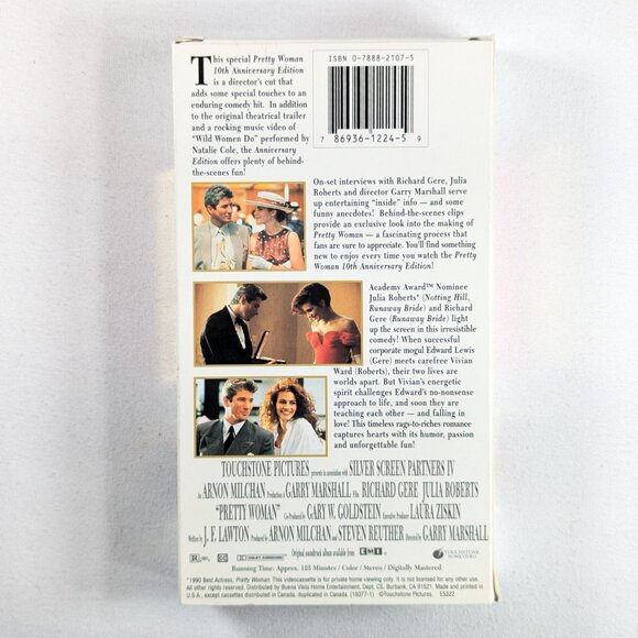 3/$15 1990 PRETTY WOMAN VHS tape, 10th anniversary directors cut Richard Gere - Picture 3 of 9